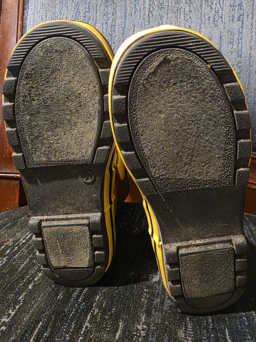 Western Chief Kids Black & Yellow Rain Boots with Pull Tabs